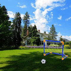 Mini Foldable Plastic Soccer Set Kids Indoor Outdoor Goal Toy