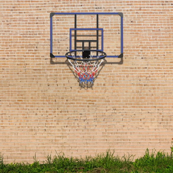 Wall Mounted Basketball Hoop Foldable Shatterproof Backboard All Weather