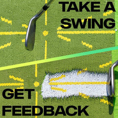 Golf Swing Training Mat Directional Trace Practice Hitting Mat