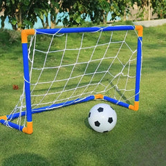 Mini Foldable Plastic Soccer Set Kids Indoor Outdoor Goal Toy