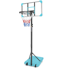 Portable Basketball Goal System Height Adjustable Wheels Stable Base