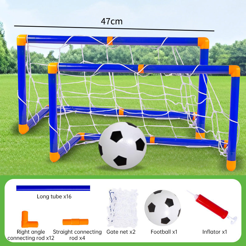 Mini Foldable Plastic Soccer Set Kids Indoor Outdoor Goal Toy