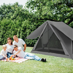 Pop-Up Camping Tent 2-3 Person Rainfly Backpacking Hiking Gray