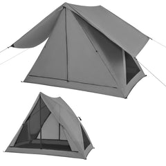 Pop-Up Camping Tent 2-3 Person Rainfly Backpacking Hiking Gray