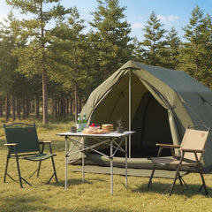 Folding Roll-up Camping Table with Metal Legs