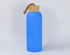 25oz Sublimation Blank Glass Sports Bottle Bamboo Lid Tumbler