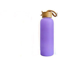 25oz Sublimation Blank Glass Sports Bottle Bamboo Lid Tumbler