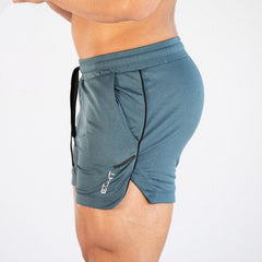 Men’s Gym Training Shorts Quick Dry Compression Running Workout Pockets