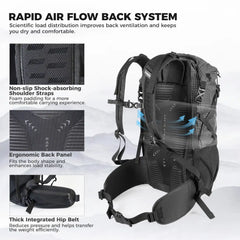 30-35L Waterproof Hiking Backpack Lightweight Outdoor Daypack Large Capacity