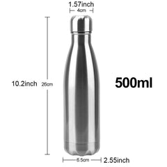 500ml Stainless Steel Vacuum Insulated Water Bottle BPA Free Thermos