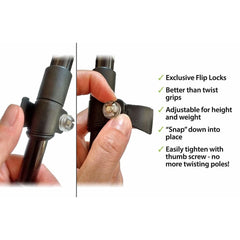 Travel Folding Walking Hiking Poles Lightweight Adjustable Trekking Sticks Set