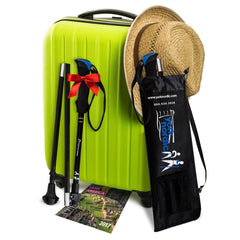 Travel Folding Walking Hiking Poles Lightweight Adjustable Trekking Sticks Set