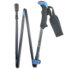 Travel Folding Walking Hiking Poles Lightweight Adjustable Trekking Sticks Set